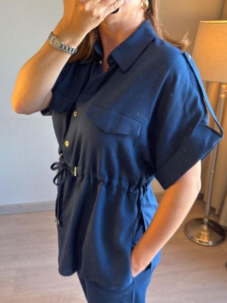 Keten Beli Büzgülü Takım