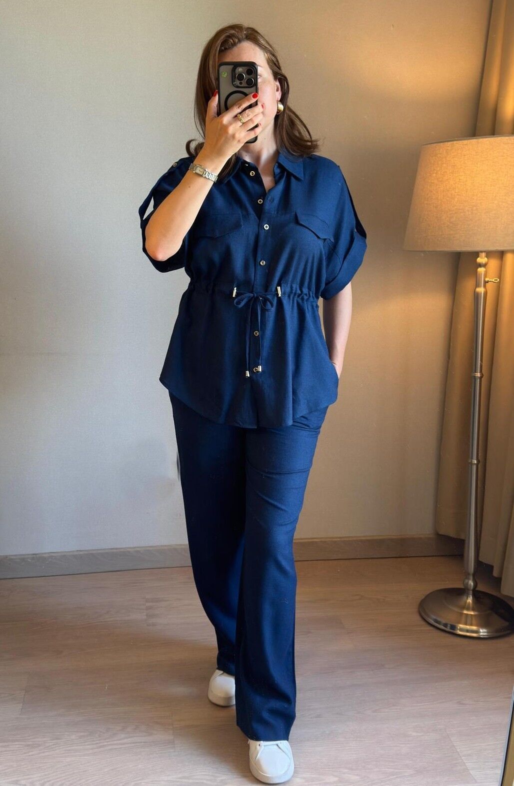 Keten Beli Büzgülü Takım