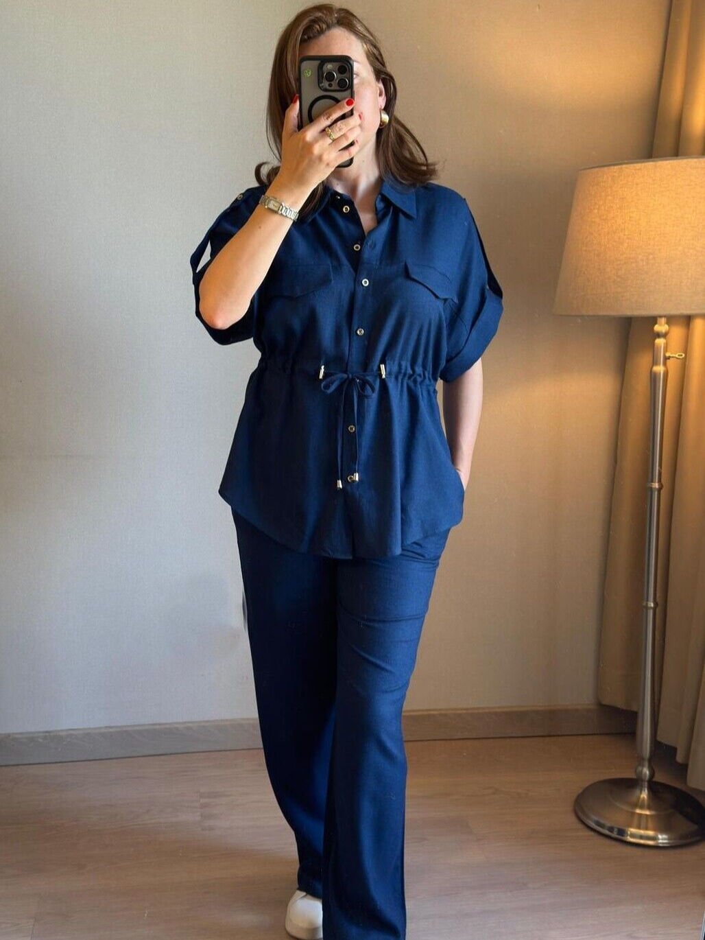 Keten Beli Büzgülü Takım