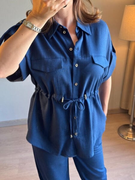 Keten Beli Büzgülü Takım