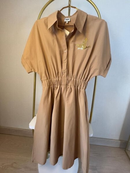 Açık Kahverengi Elbise