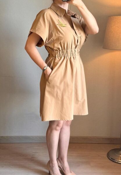 Açık Kahverengi Elbise