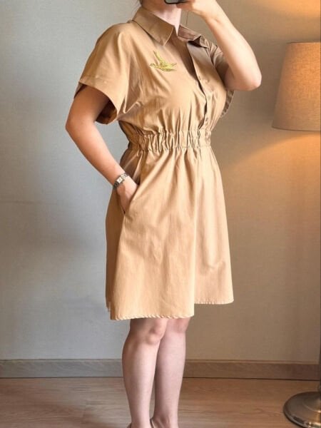 Açık Kahverengi Elbise