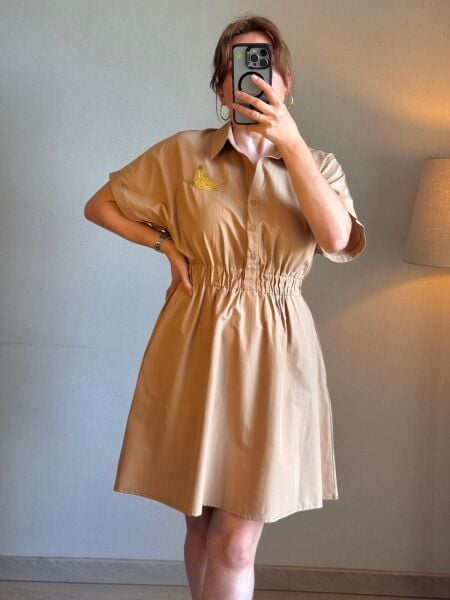 Açık Kahverengi Elbise