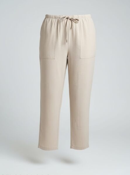 Krem Rengi Rahat Kesim Pantolon