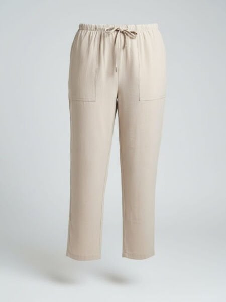 Krem Rengi Rahat Kesim Pantolon