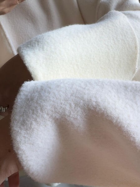 Beyaz Keçe Oversize Ceket