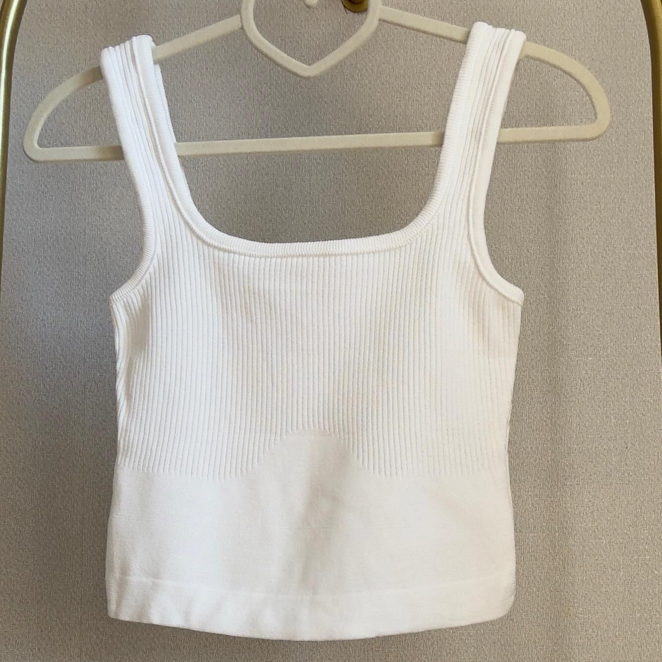 Beyaz Triko Crop Atlet