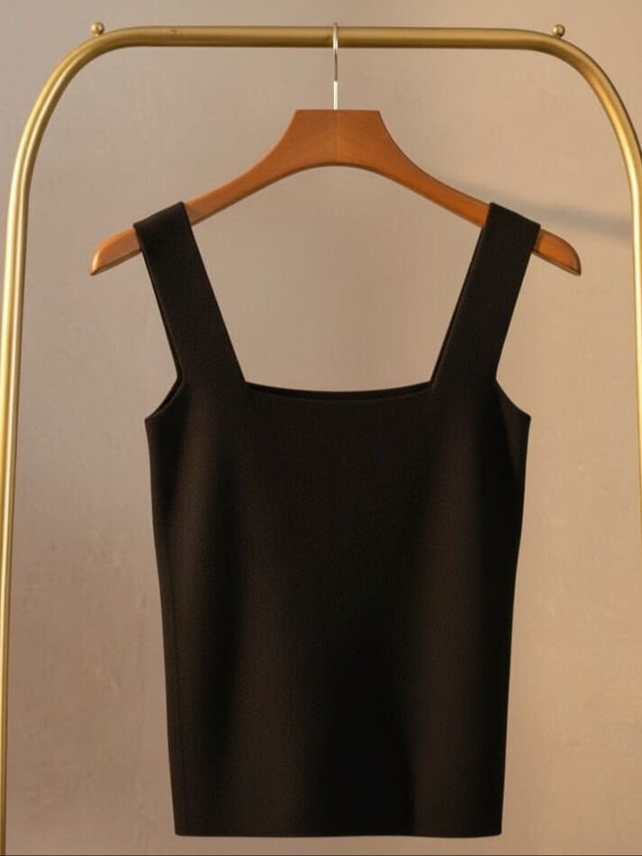 Siyah Kare Yaka Triko Atlet