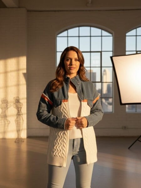 Kot Triko Detaylı Fermuarlı Hırka