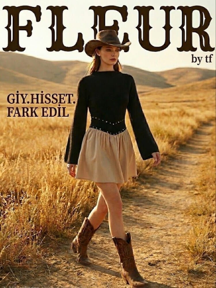 Zımba Detaylı Mini Elbise