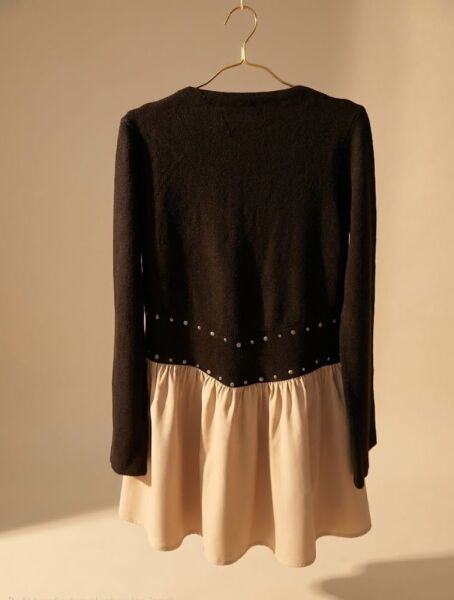 Zımba Detaylı Mini Elbise